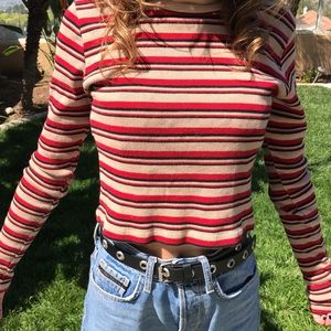 striped thermal long sleeve
